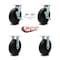 Service Caster 8 Inch Polyolefin Caster Set with 2 Brakes/Swivel Lock 2 Rigid SCC-30CS820-POB-TLB-BSL-2-R-2 - alternate 4